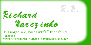 richard marczinko business card